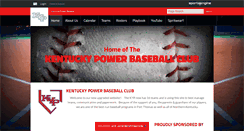 Desktop Screenshot of kentuckypowerbaseball.com