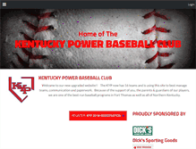 Tablet Screenshot of kentuckypowerbaseball.com